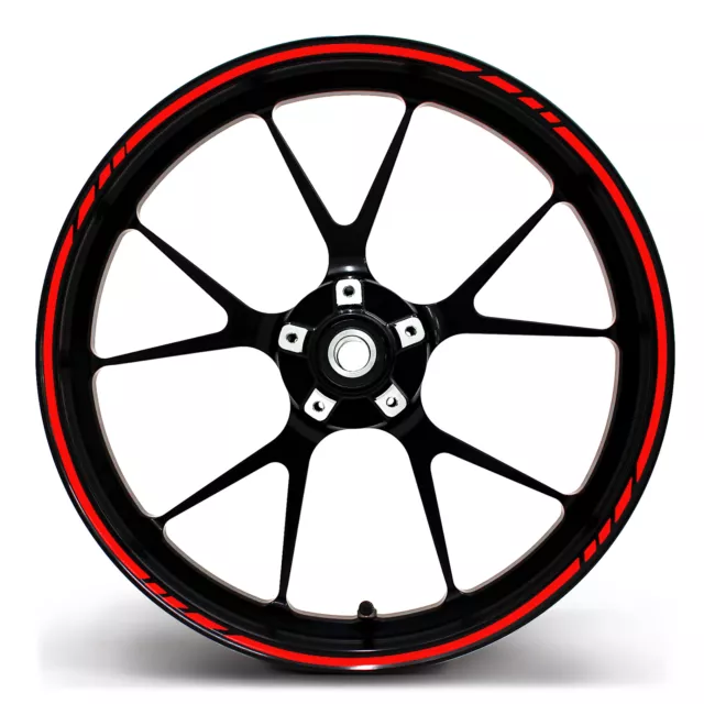 Adesivo per Pneumatici Gp Neon Rosso Moto Rim Adesivo Cerchione MR001