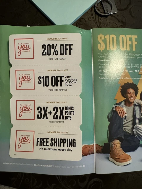 Famous discount footwear coupons