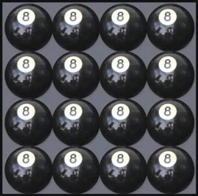 Pool Balls - 16 Piece Cue Ball Set for Pool Table and Display - 2 1/4 Inch, 6
