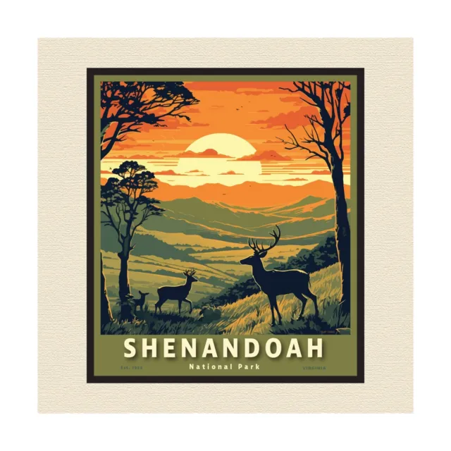 Shenandoah National Park Virginia Serigraph Style Art Poster