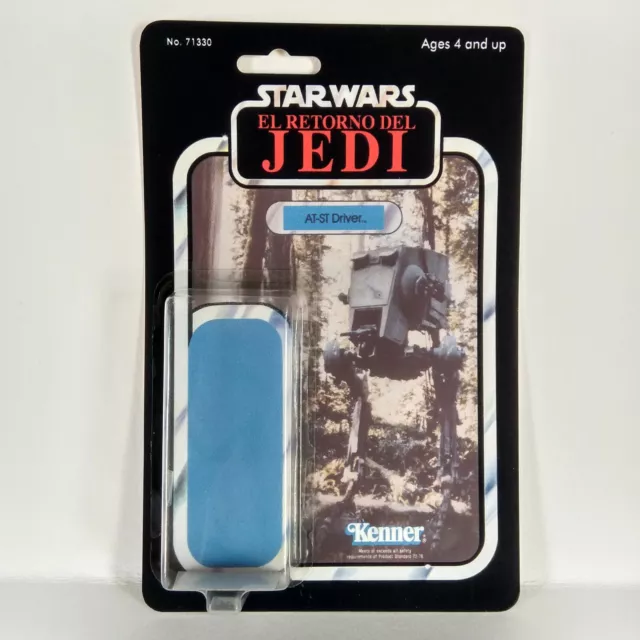 Repro Cardback And Empty Repro Bubble For Vintage Star Wars Figure At-St Driver