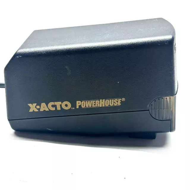 X-Acto Powerhouse Electric Pencil Sharpener Model 17xxx 19 xxx Black Tested