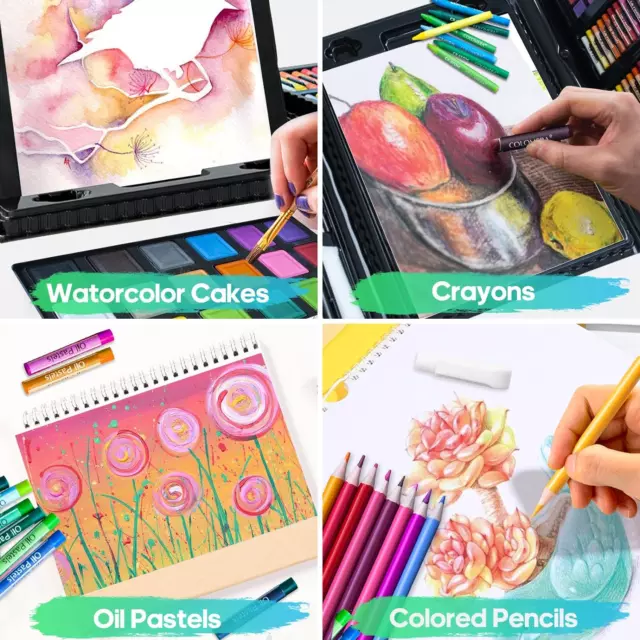 Kit de Arte Completo 276 PIEZAS para Dibujo y Pintura Set Útiles Niños NUEVO 3