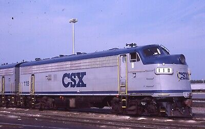 Duplicate Railroad Train Slide CSX FP7 #118  7/11/87 Waycross, GA