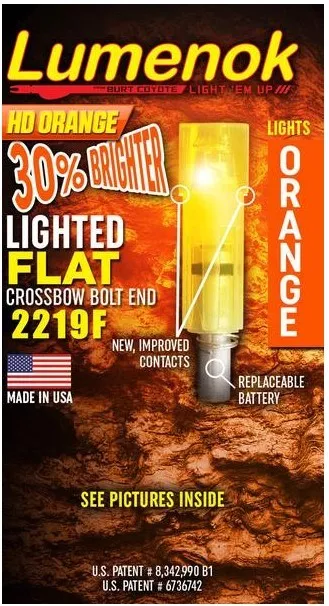 Lumenok Crossbow Flat Nock 2219 HD Orange 3 Pack
