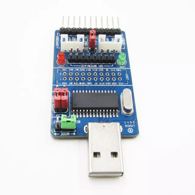 ALL IN 1 Multifunction USB to SPI/I2C/IIC/UART/TTL/ISP Serial Adapter Module hot