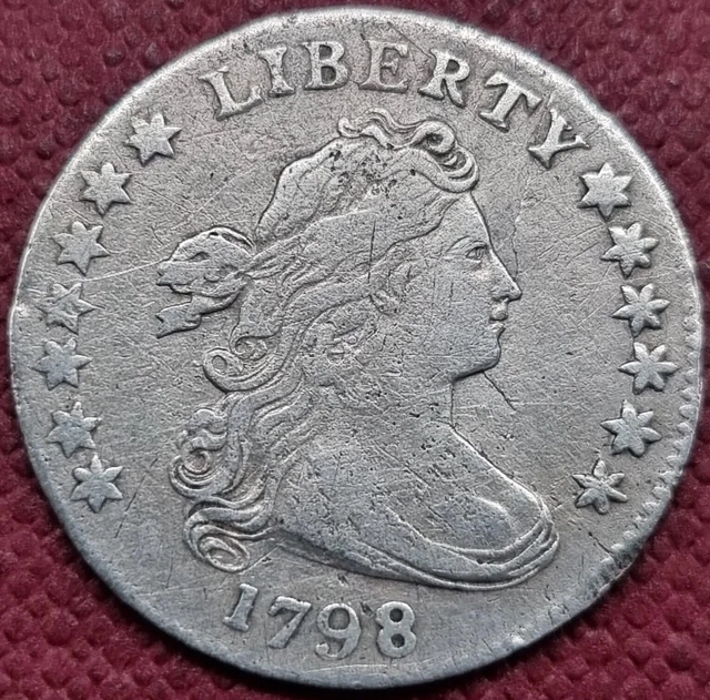 1798 Draped Bust Dime 10c Better Grade VF - XF Details #63536