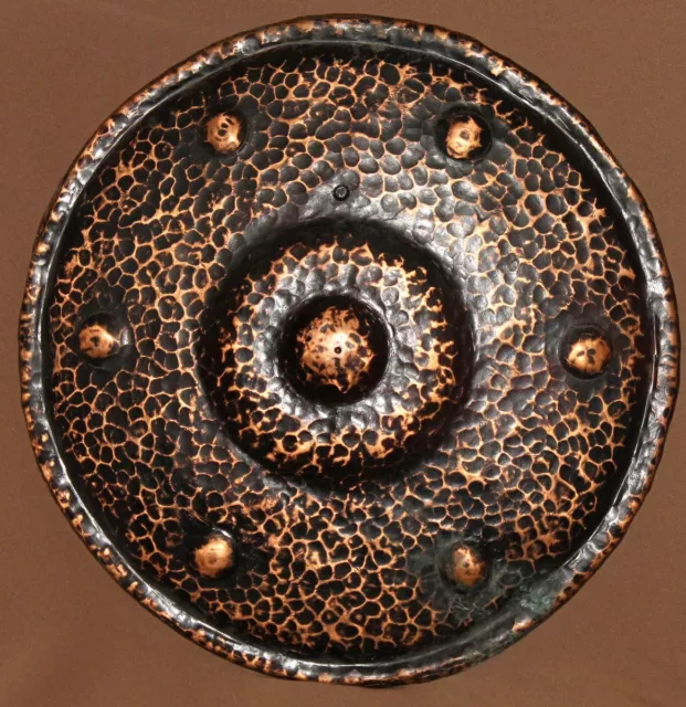 Vintage hand made copper wall decor shield