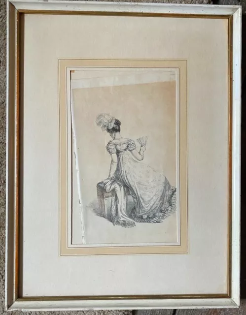 Dress Lady IN With Subjects Graphic Classy Woman Antique 19 Jhr. Frame Stitch