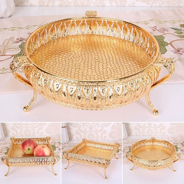 Marrakech Coupe à Fruits, Ronde, Moderne, 34 Cm, Plateau De Service, Plateau De Service, Plateau à Clés Ou Décoration Esthétique Dans Le Salon, La