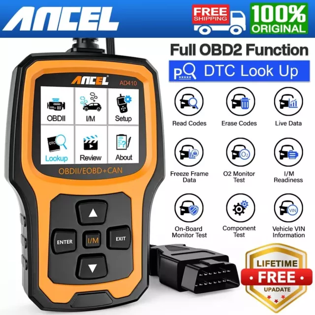 ANCEL AD410 OBD2 Scanner Code Reader Car Diagnostic Scan Tool Check Engine Fault