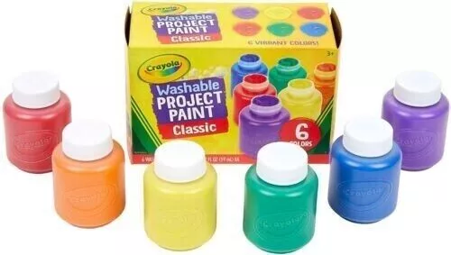 Washable Paint for Kids Toddler Baby Finger Craft Non Toxic,Pack of 6 Paints-Set