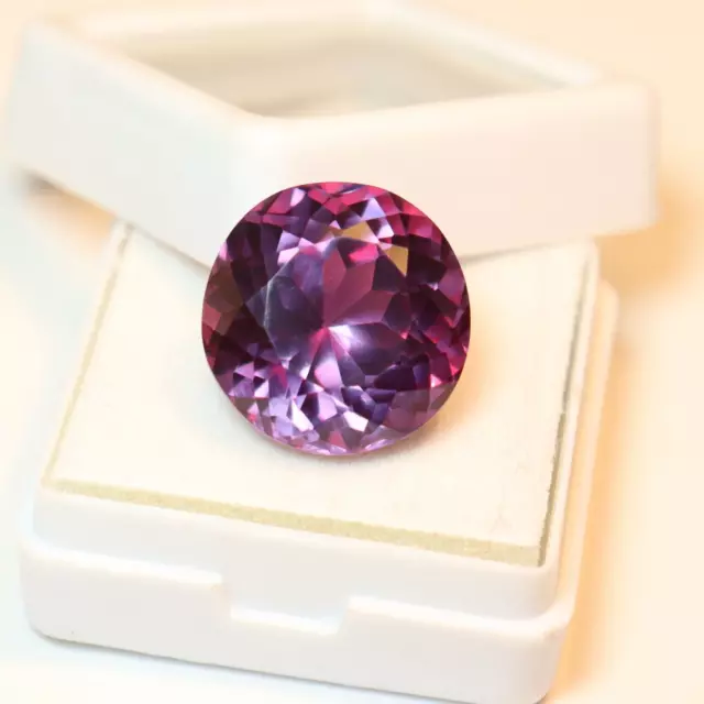 15,40 Ct Terre Naturelle Minée Taille Ronde Saphir Violet Certifié Pierre...