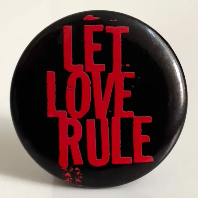 RARE Vintage 1989 LENNY KRAVITZ promo badge Virgin pin Let Love Rule button 1.5"