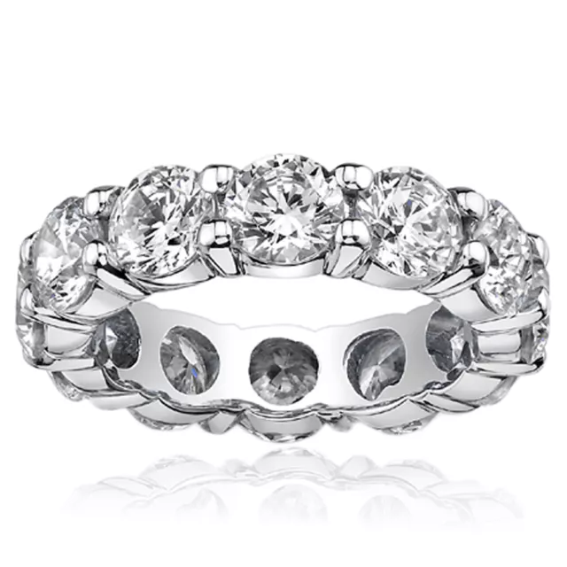 1.38 Carat G-H Diamond Full Eternity Wedding Engagement Band Ring 14K White Gold