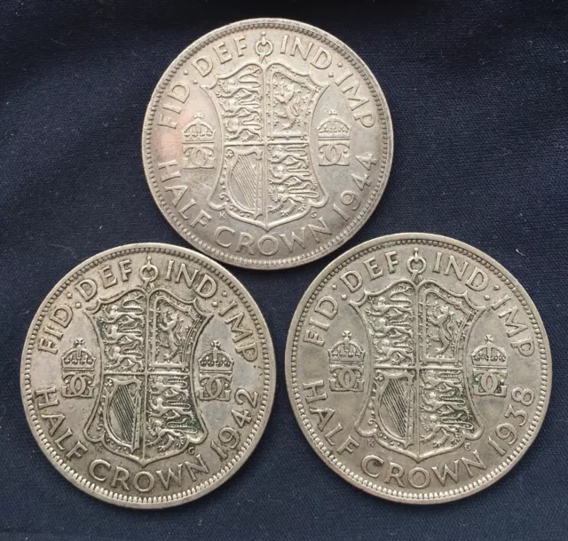 Buy 4 Get 2 Free King George V1 *1937_1946* Silver Half-Crown - Old British Coin