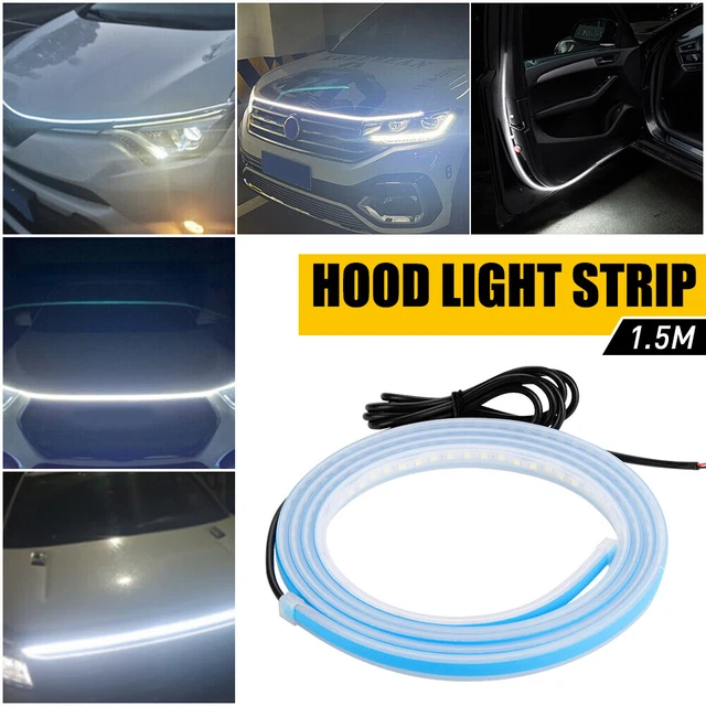 150mm Car Hood Decorative Atmosphere Lamps LED DRL Daytime Running Strip Light A