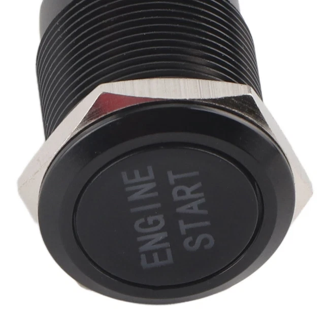 | 12 V Impermeabile Avvio Motore Auto Pulsante Interruttore Accensione Avviamento Zinco Nero