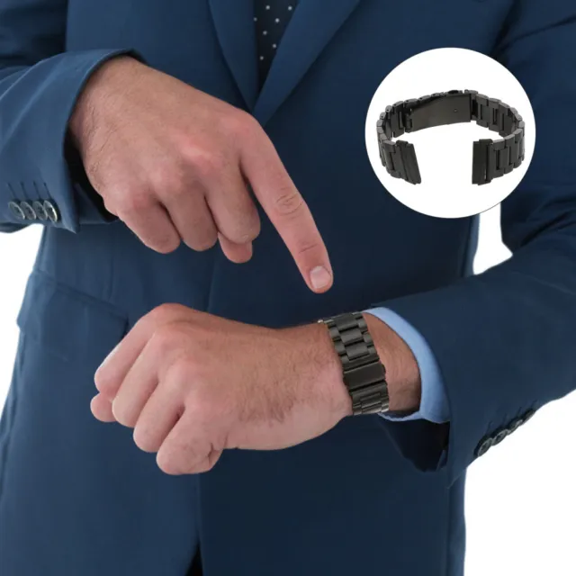 Cinturino Acciaio Inossidabile Alla Moda Dell'orologio Polso Cinturini Per Uomo