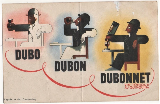 CPA Carte postale publicitaire DUBONNET par CASSANDRE - TRES RARE
