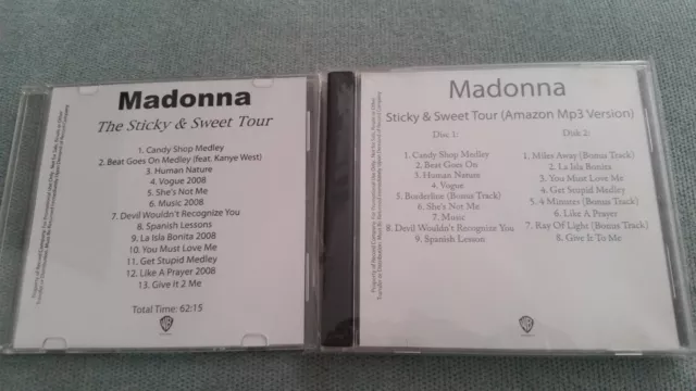 madonna sticky & sweet tour 2 cd promo celebration erotica sex book hard candy