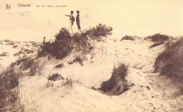 Ostende Sur les dunes. Belgium. 1931 Postcard. Carte postale *Worldwide ship*