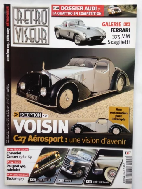 Retroviseur N°224 Juin 2007 Dossier Exception Voisin C27 Aerosport