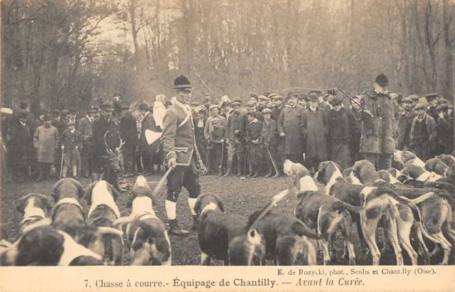 Cpa 60 Chasse A Courre Equipage De Chantilly Avant La Curee