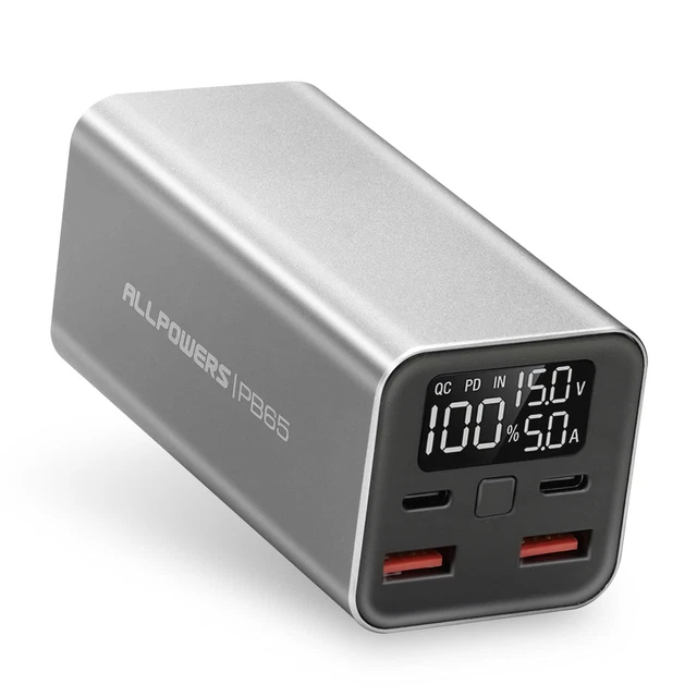 ALLPOWERS LAPTOP POWER Bank mit 65W USB-C Ausgang 16000mAh Portable ...
