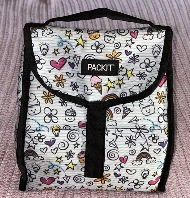 PackIt Freezable Lunch Bag Personal Cooler Multi Grey Cools For Up To 10 Hours