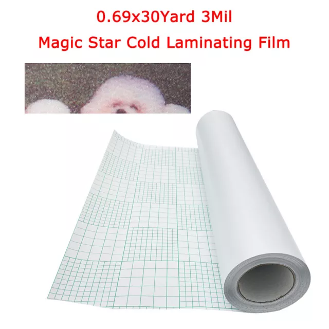 0.69x31 Yard 3 Mil Magic Star Cold Laminating Film Adhesive Laminating Roll Film