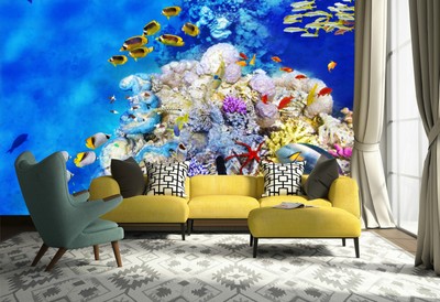 eBay 3D Bambous Poisson..Photo Papier Peint en Autocollant Murale Plafond Chambre Art 