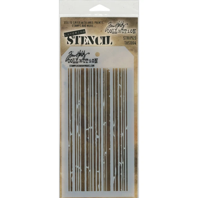 Plantilla en capas Tim Holtz 4.125""X8.5"" rayas THS-004