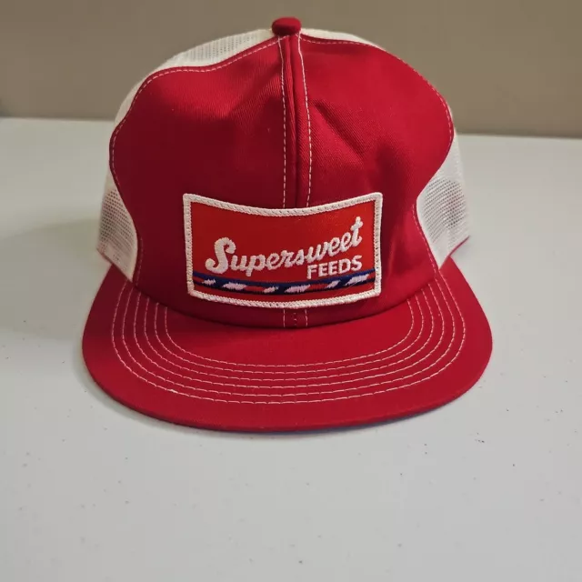Vintage Supersweet Feeds Patch Red Mesh Snapback Trucker Hat Cap NICE K-Brand Vintage Supersweet Feeds Patch Red Mesh Snapback Trucker Hat Cap NICE K-Brand