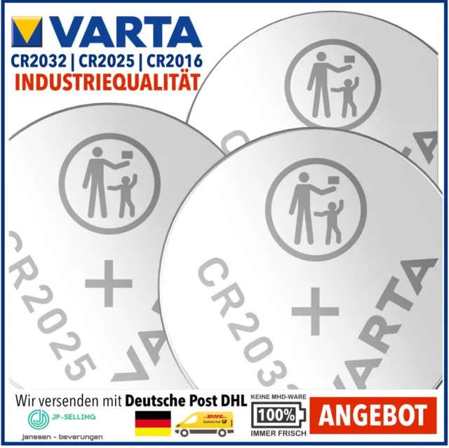 Varta CR2032 CR2025 CR2016 Lithium Knopfzelle Bulk 3V CR 2032 2025 2016