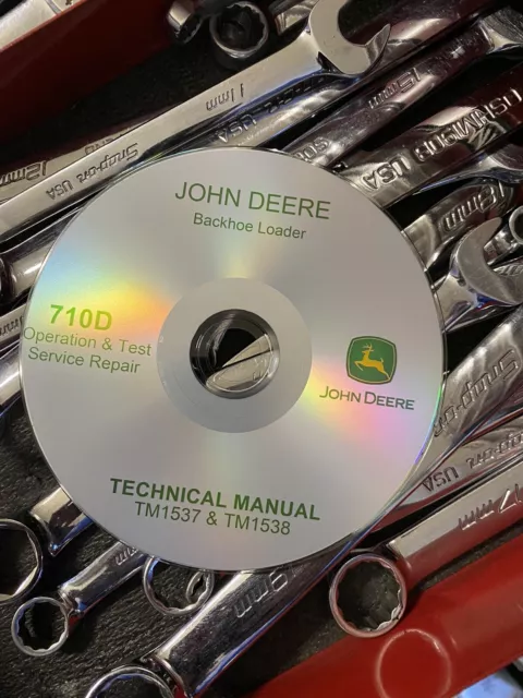 John Deere 710D Backhoe Loader System Service Repair Manual TM1537 TM1538 CD