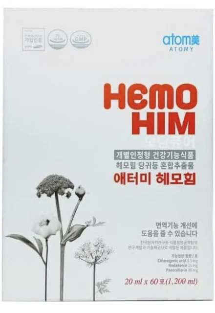 Atomy HemoHIM Immune System Dietary Supplement 20ml 60 pouches (1,200 ml)