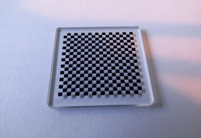 Chess Board Calibration Plate Stage 63x63mm 1x1 mm Squares High Precision