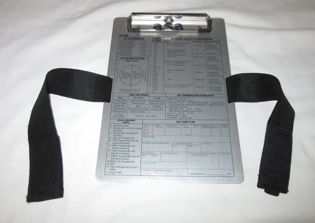 ASA Metal VFR Airplane Pilot’s Flight Kneeboard Clipboard Aviation Aircraft