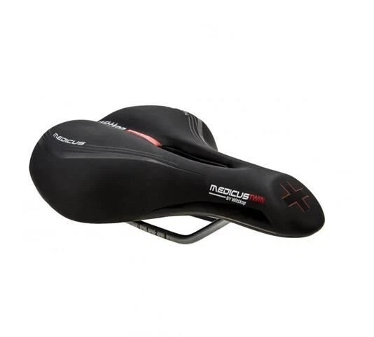 Selle Wittkop Medicus Pro Pour Femme - Noir, 225 X 180 Mm, Avec Encoche, Pour Vélo De Ville Et VAE