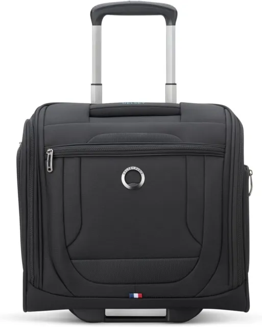 DELSEY Paris Helium DLX Softside Luggage Under-Seater Carry on 16 Inch, Black