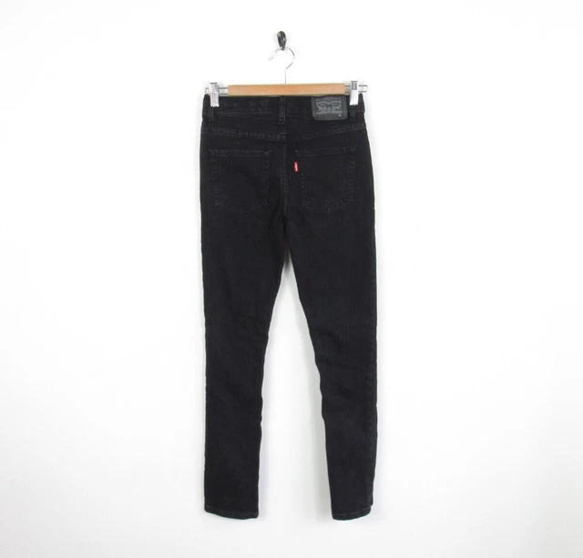 Levi's Youth conico sbiadito nero sbiadito taglia ragazzo età 12 26""L x 28""L