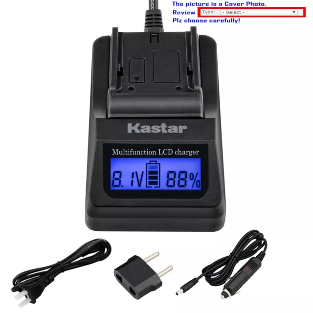 Kastar Battery Quick Charger for Panasonic CGR-DU14 CGA-DU14 & NV-GS300 NV-GS308