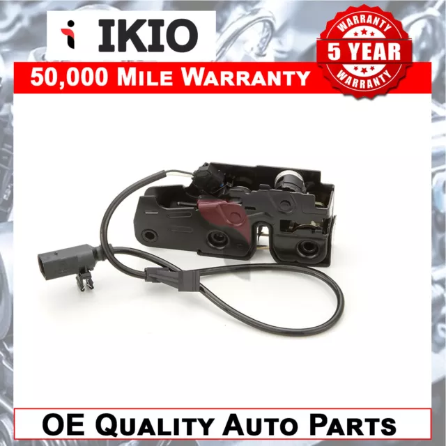 Ikio Bonnet Hood Catch Latch Lock Lower Solenoid Actuator For Audi VW 2005-2015