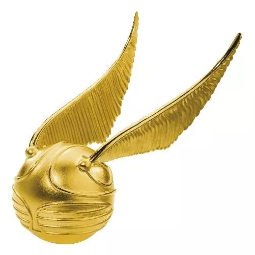 2022 Samoa $5  Harry Potter 3D Golden Snitch (3oz Silver) 24 K Gold Plating