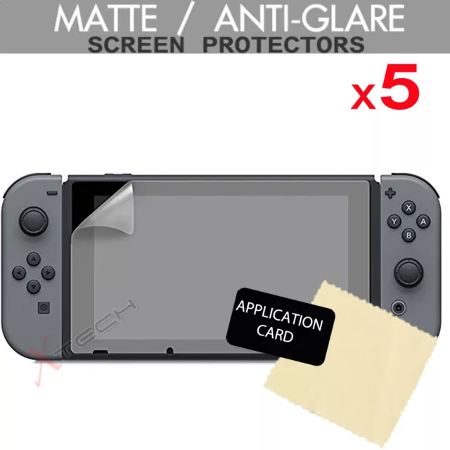 5x Anti Glare Matte Screen Protector Guard Covers for Nintendo Switch Console