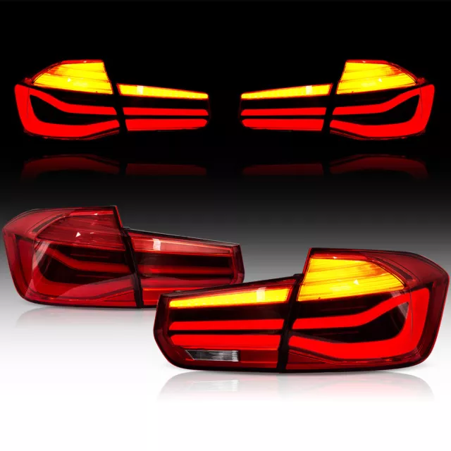 VLAND LED Tail Lights For 12-18 BMW F30 F35 Sedan/F80 M3 LCI Style Red Rear Lamp