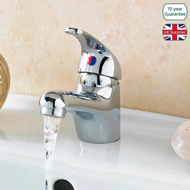 Calsava Modern Chrome Brass Single Lever Bathroom Basin Sink Mono Mixer Tap