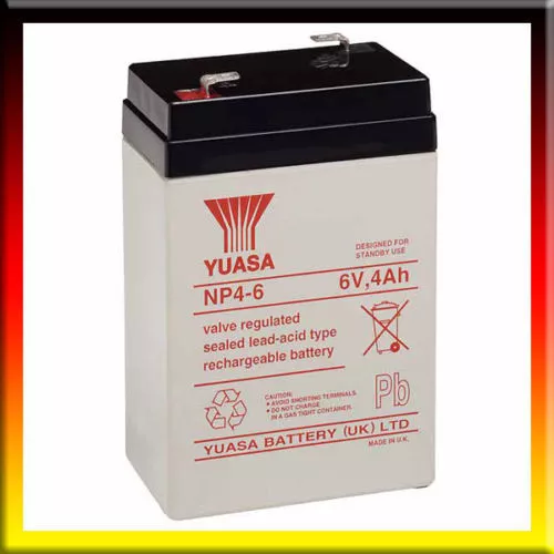 Rechargeable Battery 6V 4Ah For Electric Toy Cars, Model Boats, Alarms Ect Np4-6