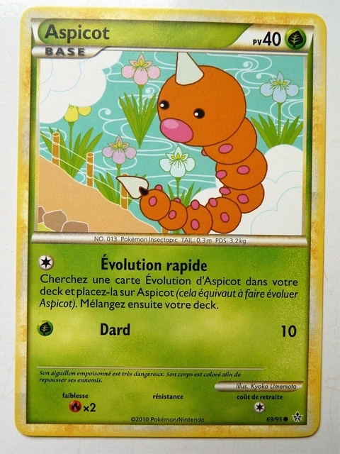 Carte Pokémon ASPICOT 69/95 FRANCE TBE 2010 HS DECHAINEMENT